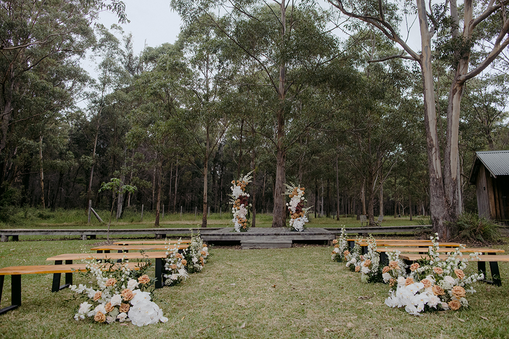 Bush Ceremony setting - South coast nsw wedding ceremony
